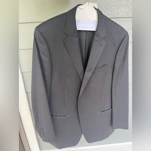 Hugo boss navy pinstripe suit 46L jacket 38x32 pants